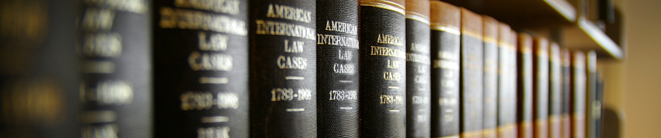 Bookshelf of law books